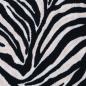Preview: Viskose Druck Animalprint Zebra schwarz hellbeige